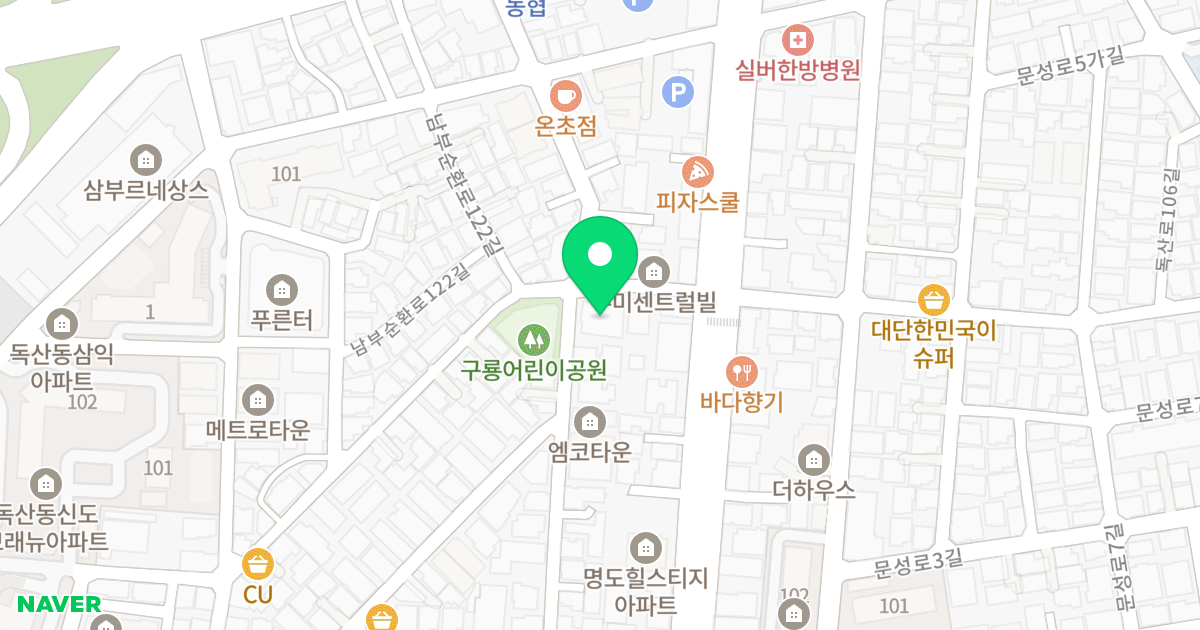 유헌오피스텔 위치 지도 - 서울특별시 금천구 독산로107길 11