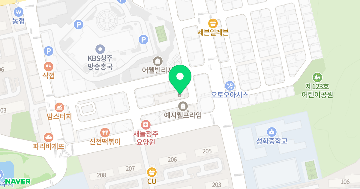 예지웰프라임B동 위치 지도 - 충청북도 청주시 서원구 신화로32번길 37