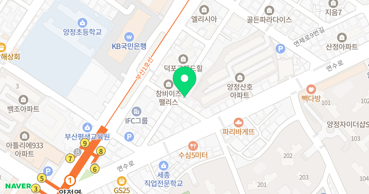 이브팰리스 위치 지도 - 부산광역시 부산진구 연수로11번길 20