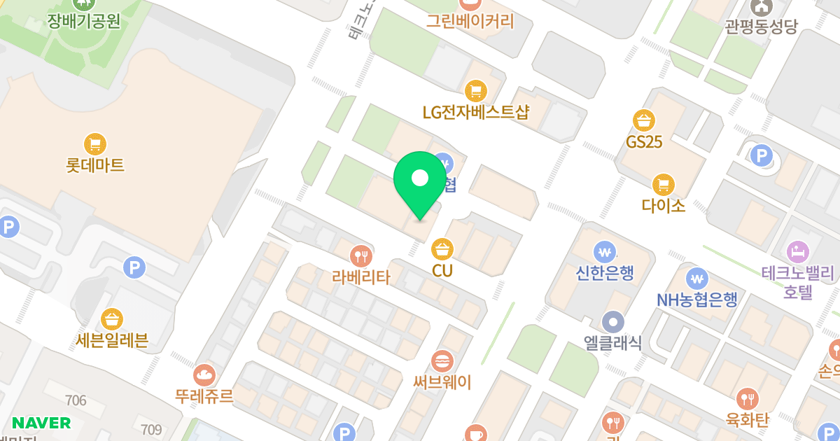 평원오피스텔 위치 지도 - 대전광역시 유성구 테크노4로 98-8