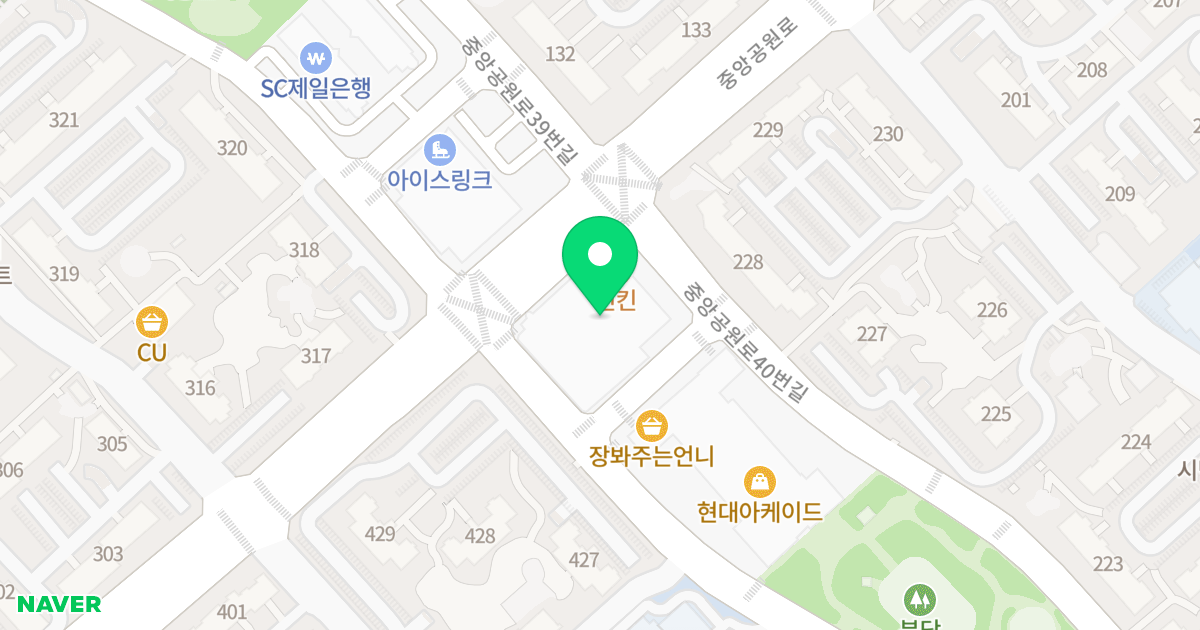 현대카스빌딩 위치 지도 - 경기도 성남시 분당구 중앙공원로40번길 4