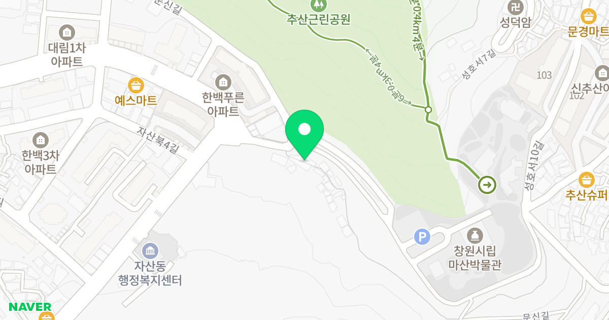 블루캐슬 위치 지도 - 경상남도 창원시 마산합포구 문신길 78