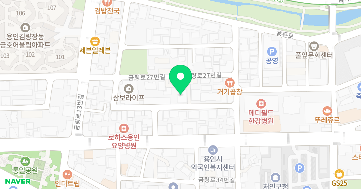 마이파크빌 위치 지도 - 경기도 용인시 처인구 금령로27번길 6-3