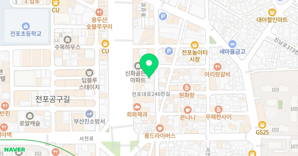 홍익빌레트 위치 지도 - 부산광역시 부산진구 서전로57번길 23