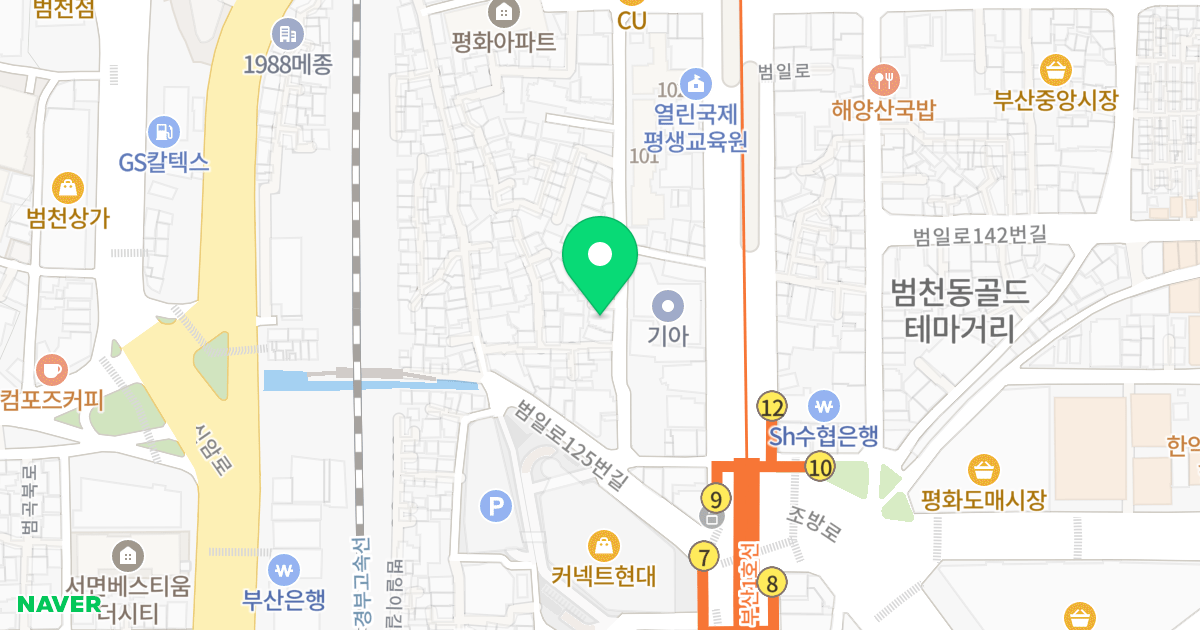 이룸하우스 위치 지도 - 부산광역시 부산진구 범일로131번길 23