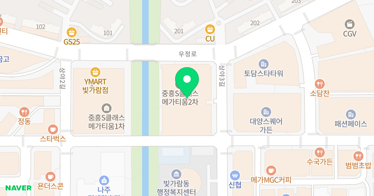 중흥에스-클래스메가티움2차 위치 지도 - 전라남도 나주시 상야3길 8