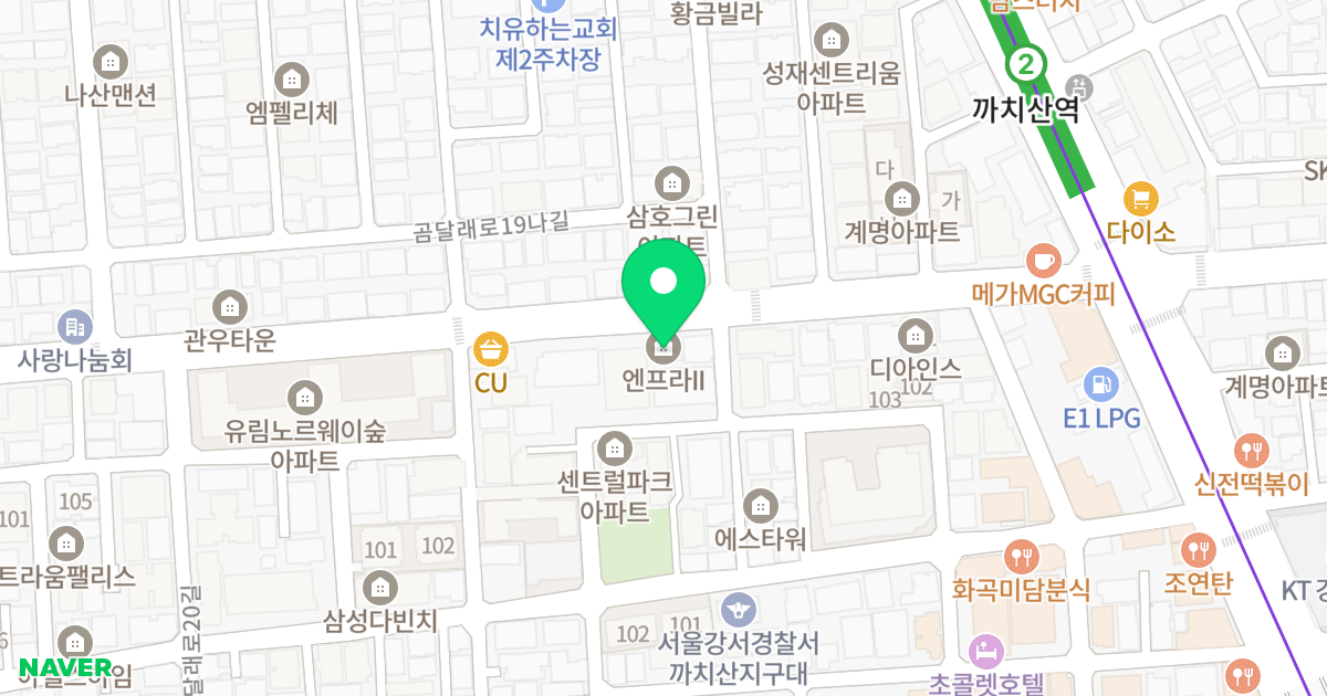 (918-25) 위치 지도 - 서울특별시 강서구 곰달래로 110-1