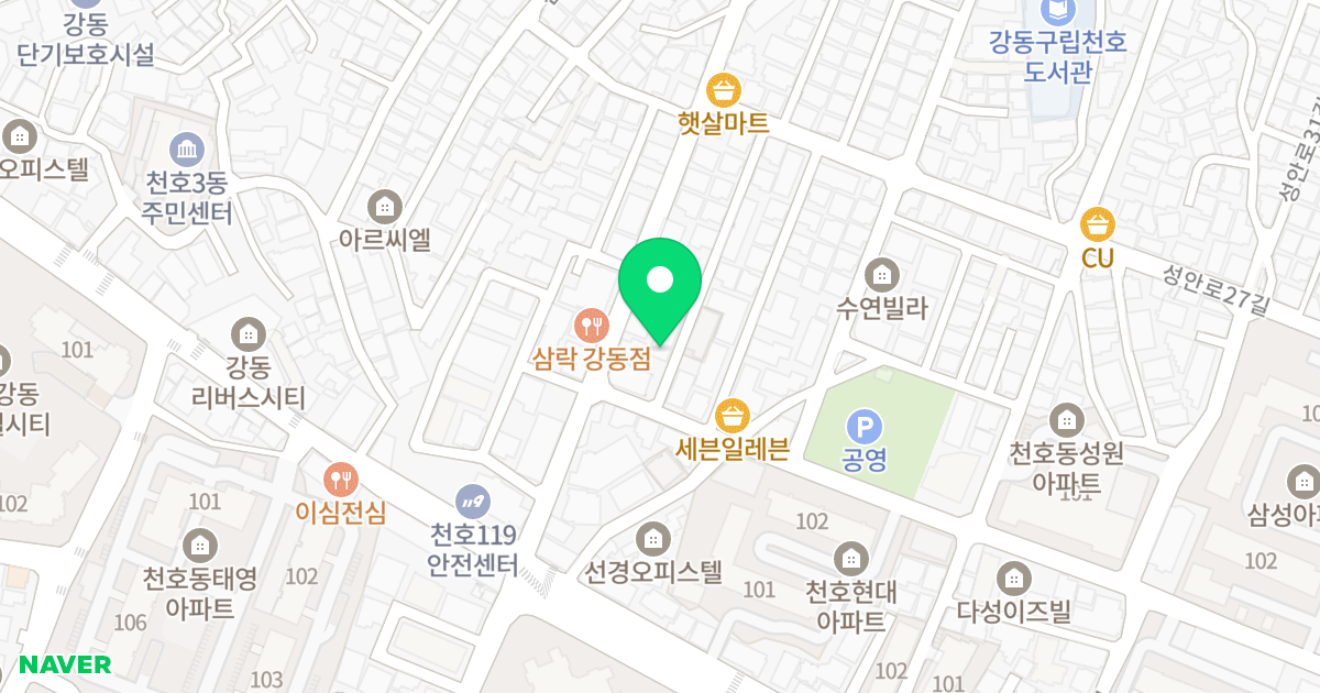 (167-120) 위치 지도 - 서울특별시 강동구 성안로27길 63-20