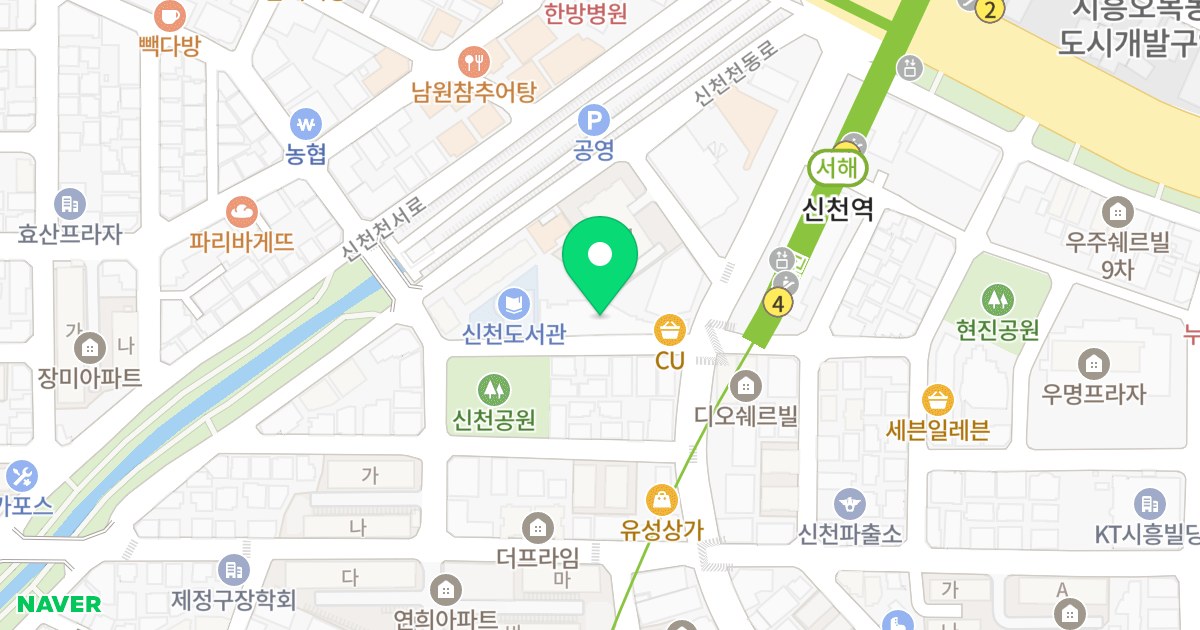 레브앙타워 위치 지도 - 경기도 시흥시 신천로 89-10