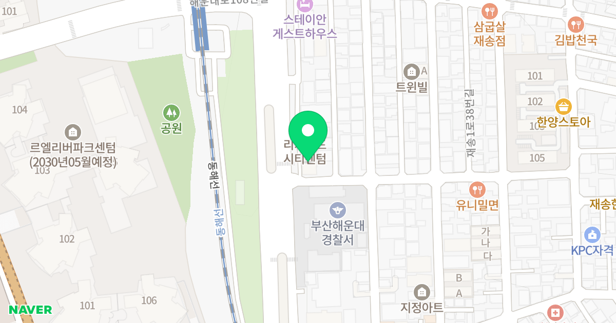 센텀시티 더블유 위치 지도 - 부산광역시 해운대구 해운대로123번길 5