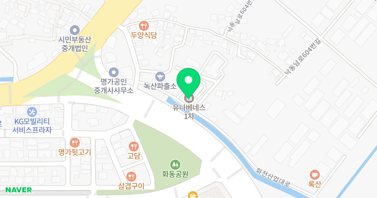 1동 위치 지도 - 부산광역시 강서구