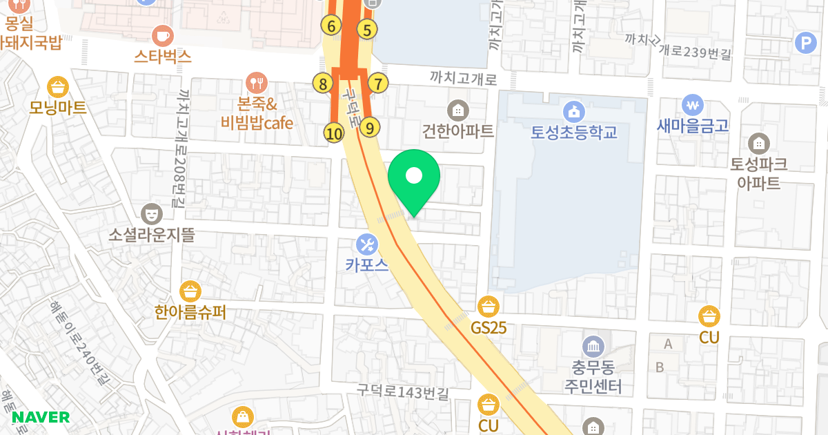에메랄드힐 위치 지도 - 부산광역시 서구 구덕로 158
