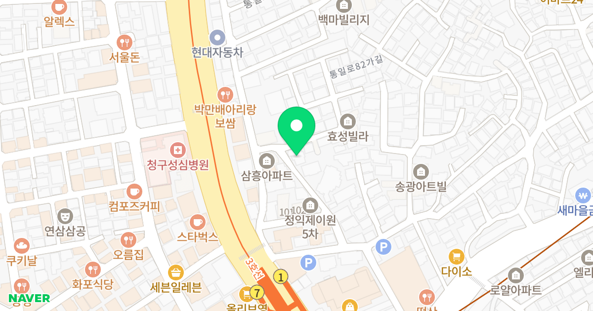 (484-243) 위치 지도 - 서울특별시 은평구 통일로82가길 4