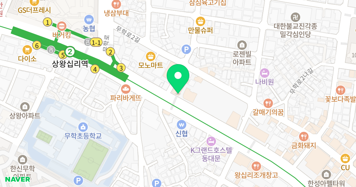 비엠빌딩 위치 지도 - 서울특별시 성동구 왕십리로 350