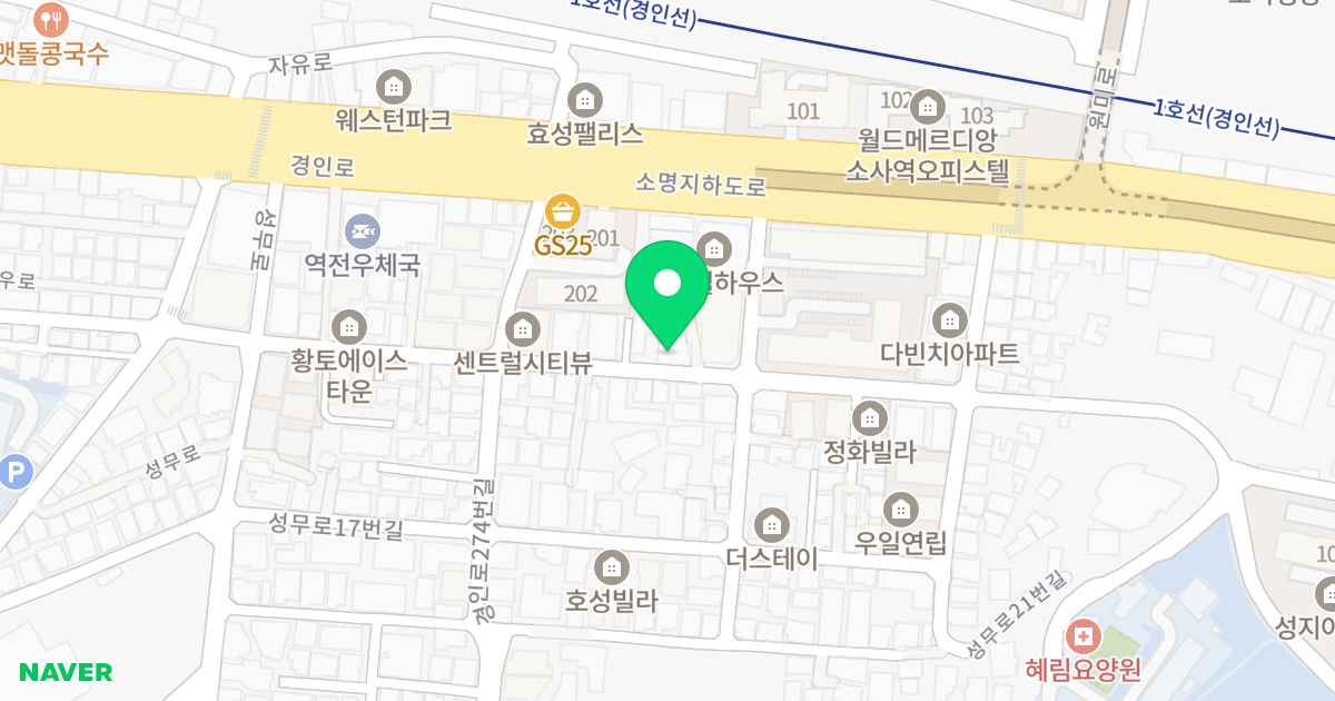 태청오피스텔 위치 지도 - 경기도 부천시 소사구  35