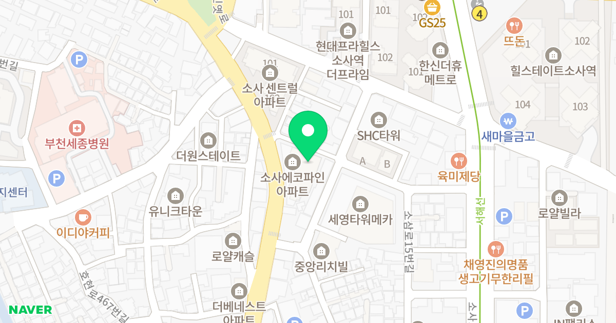 에코파인 위치 지도 - 경기도 부천시 소사구  480