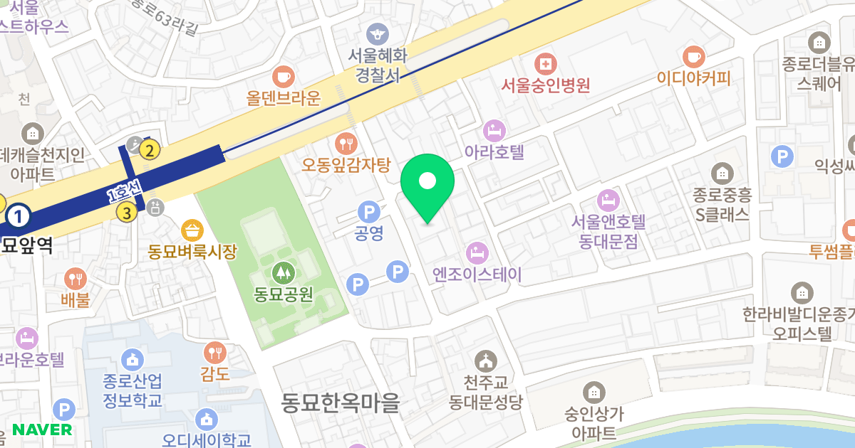 케이디오피스텔 위치 지도 - 서울특별시 종로구 종로62길 17
