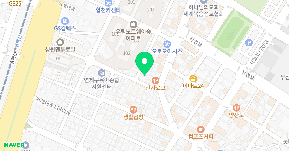 지평 센트럴뷰 위치 지도 - 부산광역시 연제구 거제대로124번길 41