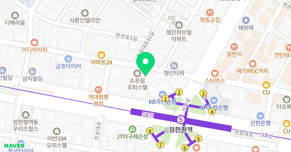 신의 S 컬렉션 위치 지도 - 서울특별시 동대문구