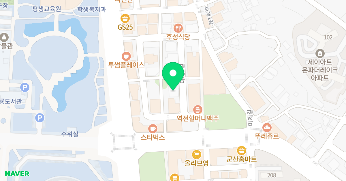 1동 위치 지도 - 전북특별자치도 군산시 미제2길 8-5