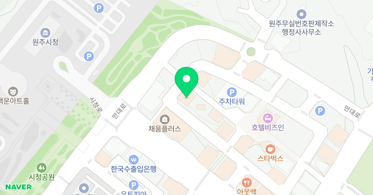 매머드시티2차 위치 지도 - 강원특별자치도 원주시 시청로 11-1