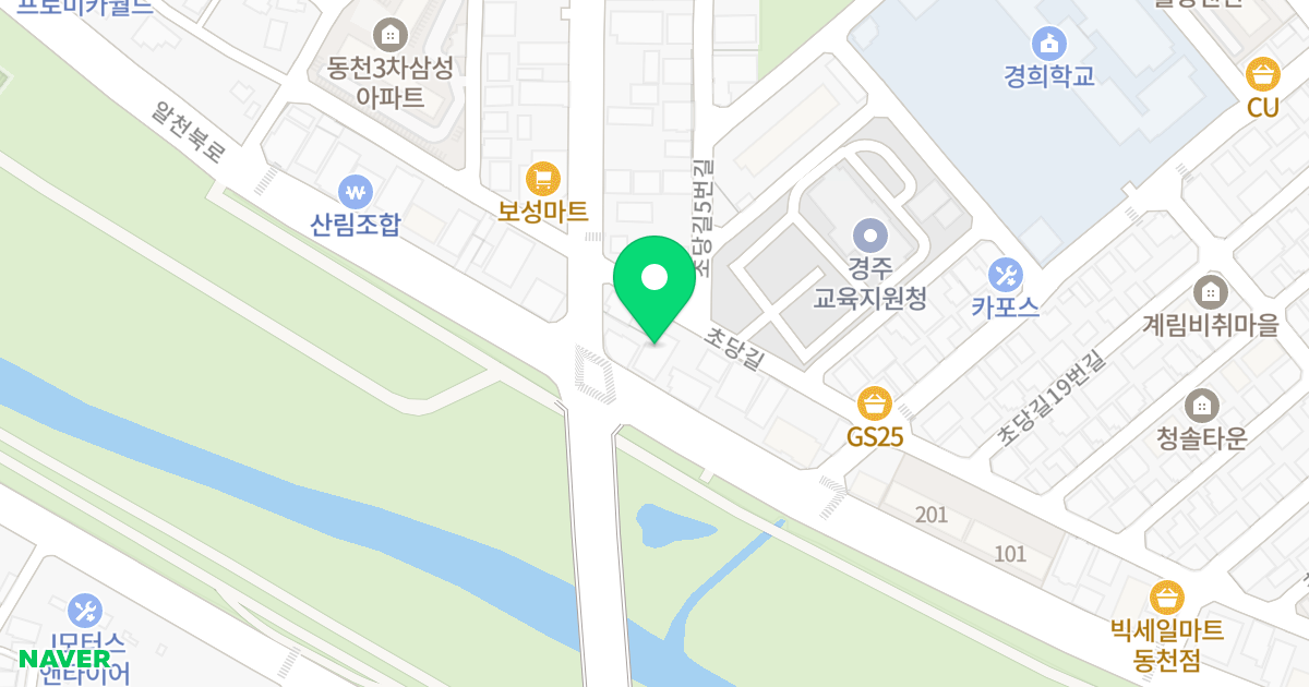 승지강변타운 위치 지도 - 경상북도 경주시 초당길 4
