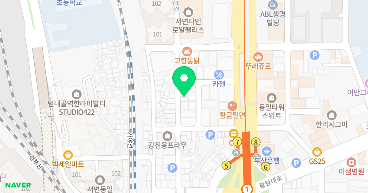 다사랑빌1 위치 지도 - 부산광역시 부산진구 신천대로65번길 35