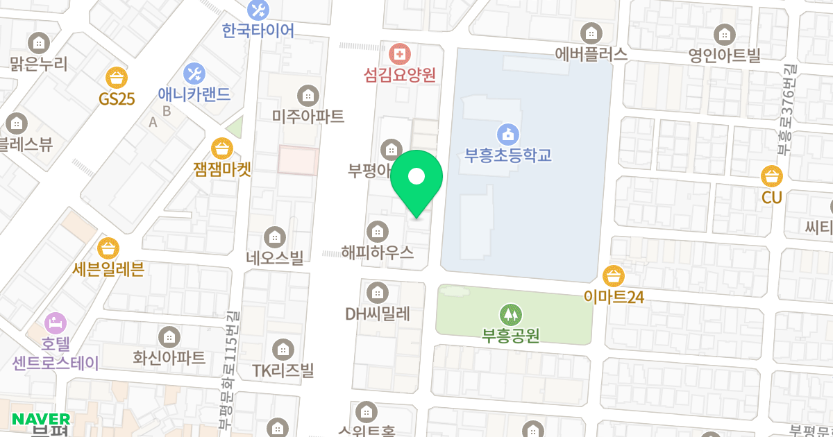 탑클래스 위치 지도 - 인천광역시 부평구 부평문화로129번길 33