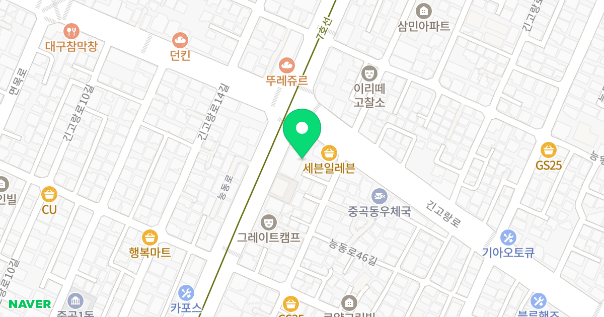 비버리캐슬 위치 지도 - 서울특별시 광진구 능동로 366
