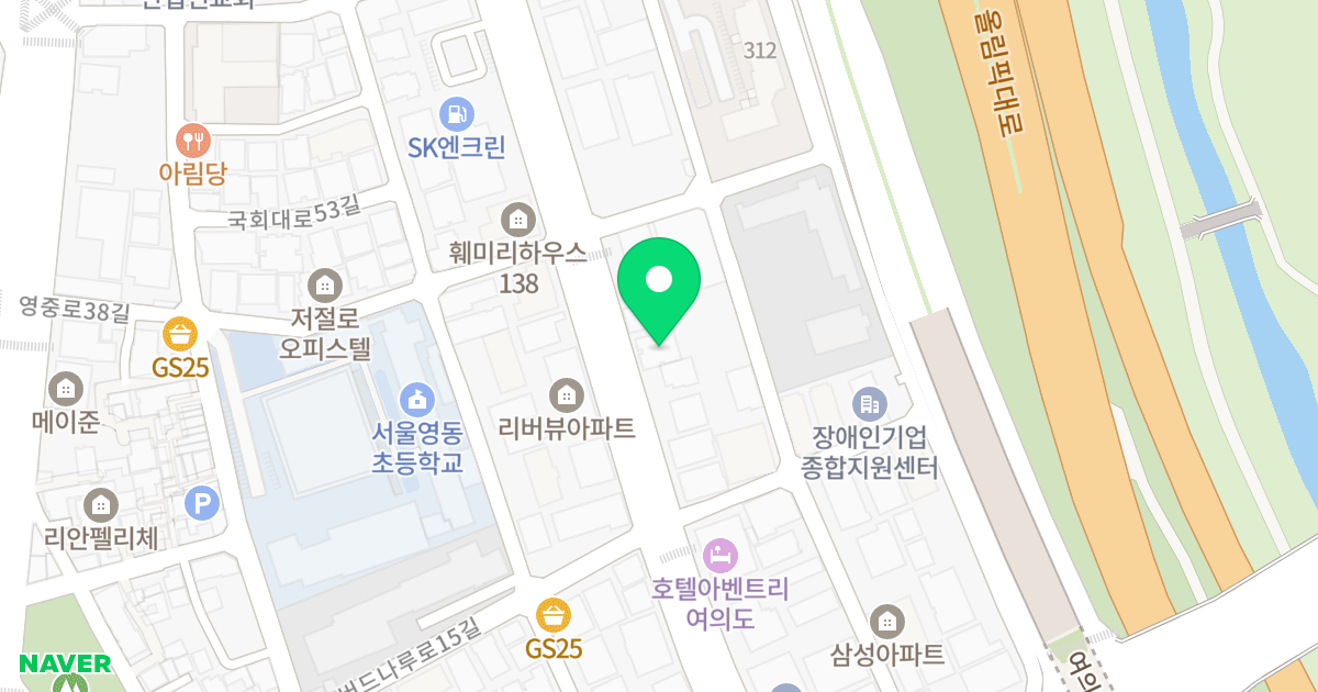 리버프라임빌 위치 지도 - 서울특별시 영등포구 버드나루로 100