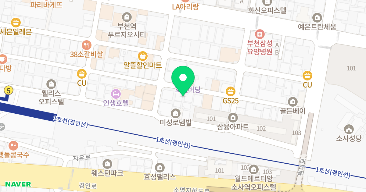 동명오피스텔 위치 지도 - 경기도 부천시 원미구  43