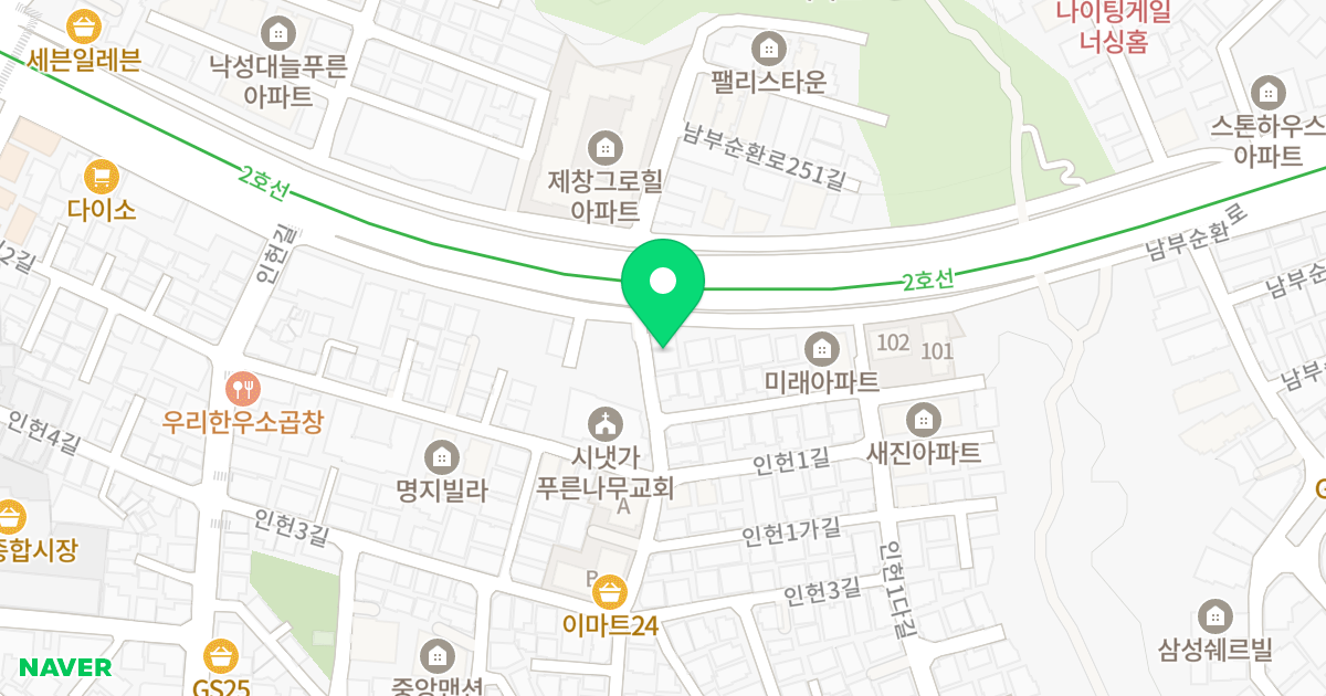 (1654-1) 위치 지도 - 서울특별시 관악구 남부순환로 1982