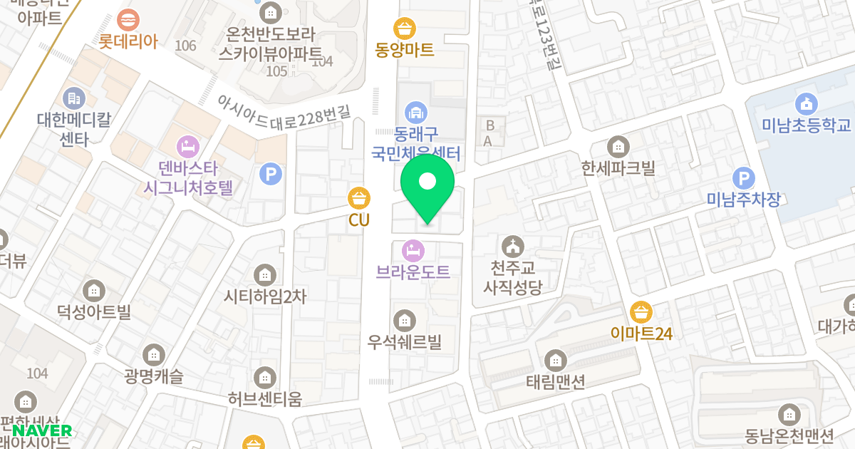 명가팰리스 위치 지도 - 부산광역시 동래구 미남로 100-5