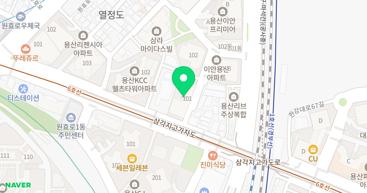 이안 용산1차 위치 지도 - 서울특별시 용산구 백범로90길 74