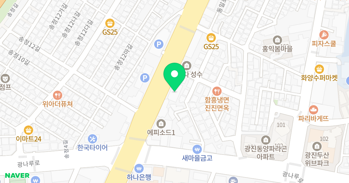 동원데쟈뷰 위치 지도 - 서울특별시 광진구 동일로 194