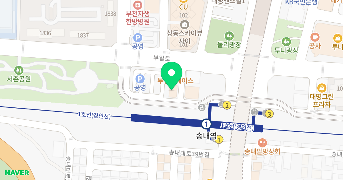 (465-2) 위치 지도 - 경기도 부천시 원미구 부일로 202-10
