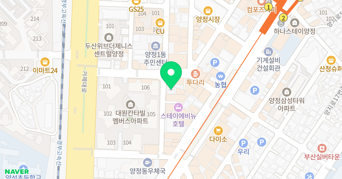 단아 위치 지도 - 부산광역시 부산진구 동평로406번길 51