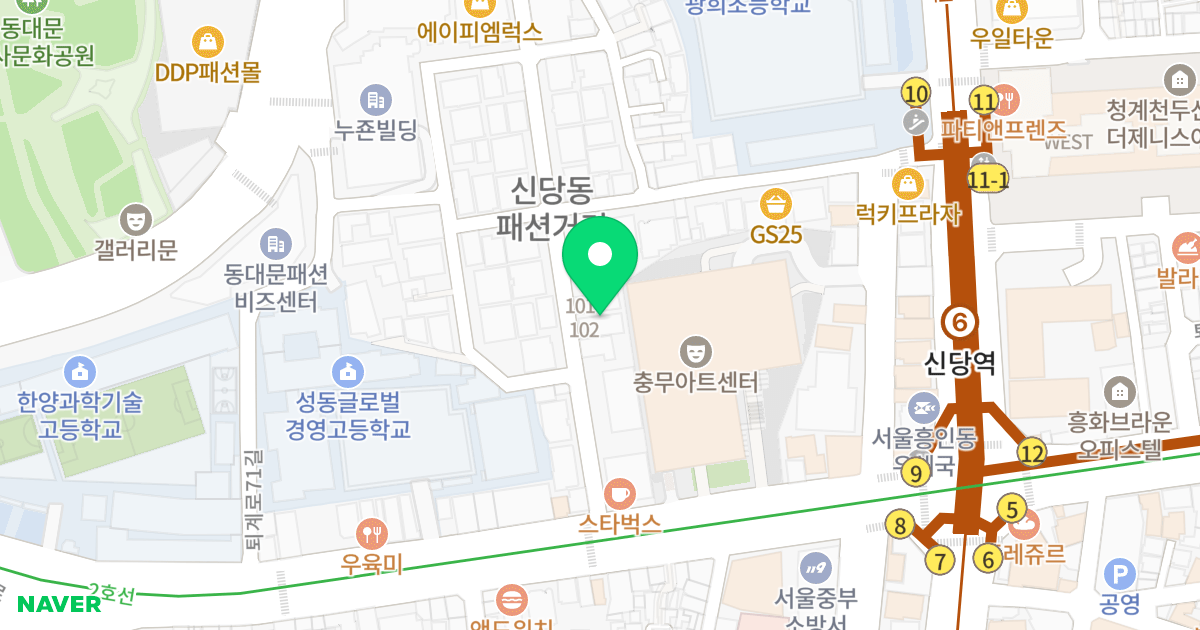 위더스하임 위치 지도 - 서울특별시 중구 퇴계로73길 20