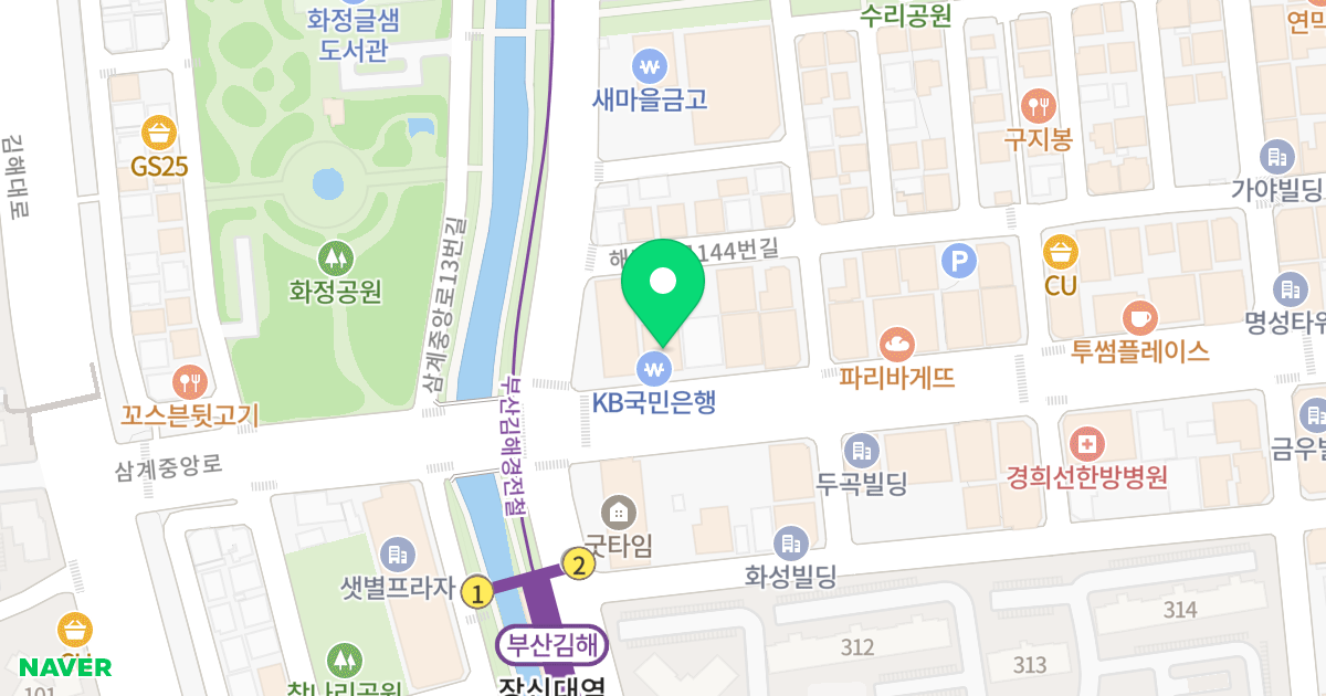 장안빌딩 위치 지도 - 경상남도 김해시 삼계중앙로 25