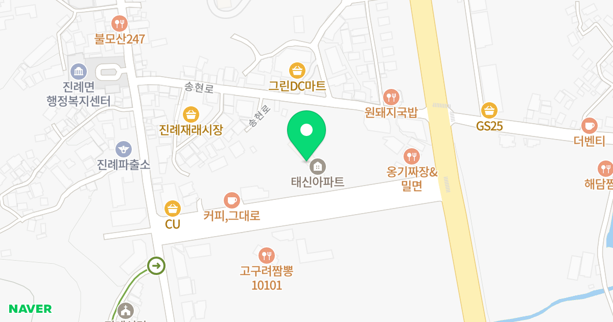 (205) 위치 지도 - 경상남도 김해시 진례면