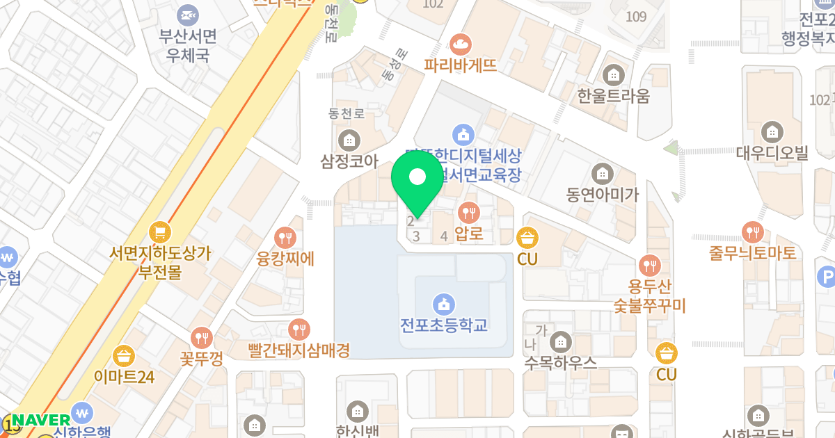 에비뉴엘2 위치 지도 - 부산광역시 부산진구 동천로132번길 12-11