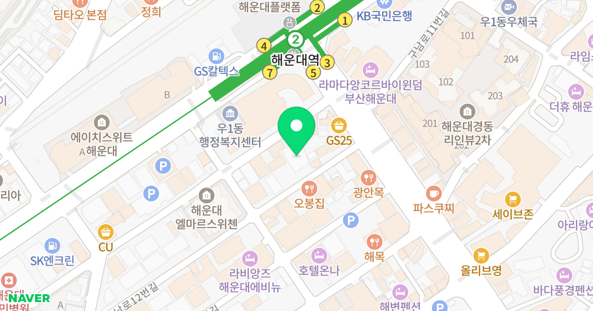 팔레스오피스텔 위치 지도 - 부산광역시 해운대구 구남로12번길 12