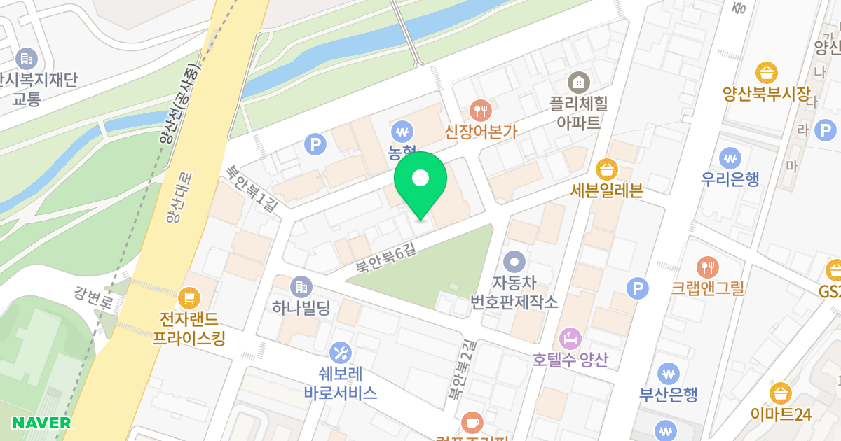 호서타운 위치 지도 - 경상남도 양산시 북안북6길 20