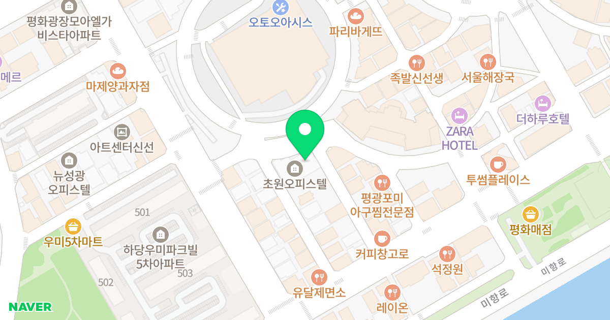 초원오피스텔 위치 지도 - 전라남도 목포시 원형서로 42
