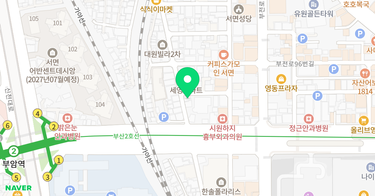 세잔네 위치 지도 - 부산광역시 부산진구 가야대로747번길 10-2