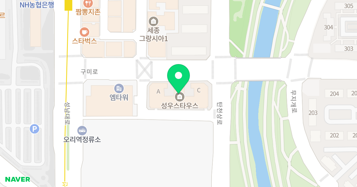 성우스타우스오피스텔 위치 지도 - 경기도 성남시 분당구 구미로 16