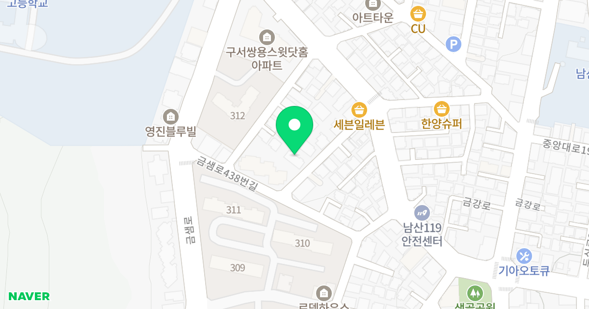 오성골든타운 위치 지도 - 부산광역시 금정구