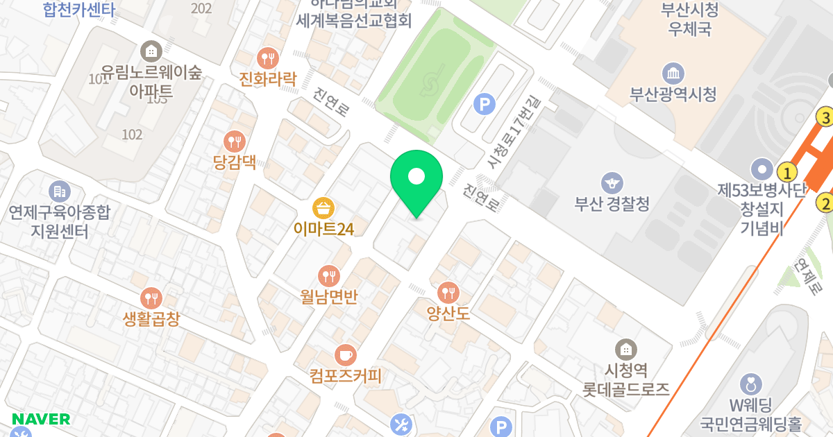 시티존오피스텔 위치 지도 - 부산광역시 부산진구 동평로405번길 129