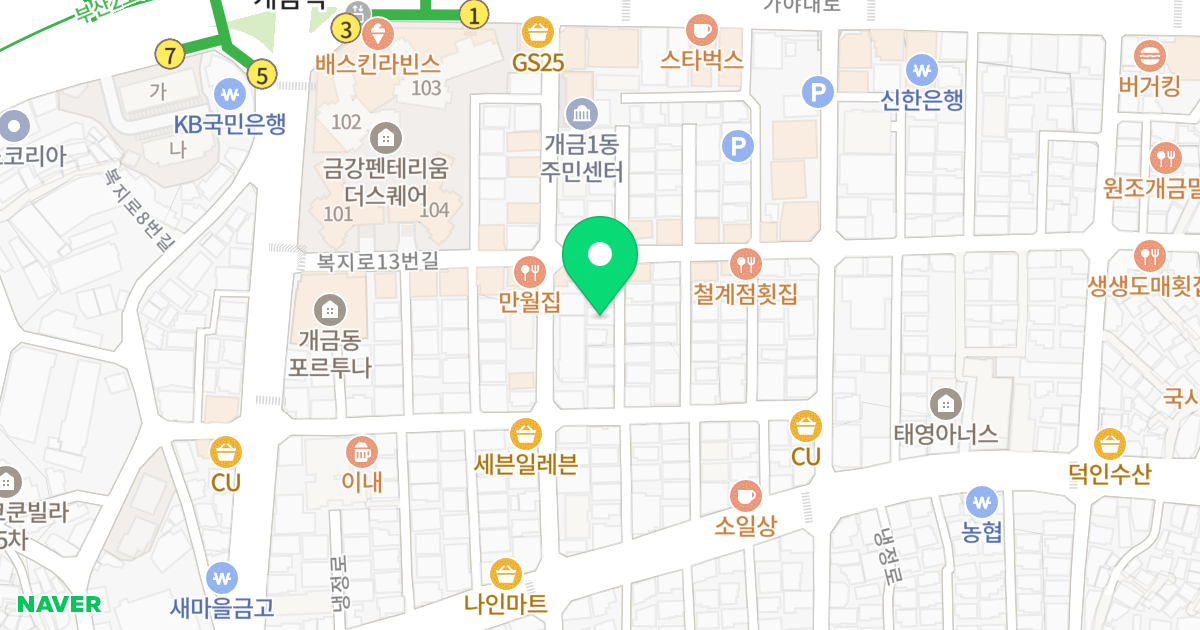 스마트빌 위치 지도 - 부산광역시 부산진구 복지로13번길 34-6