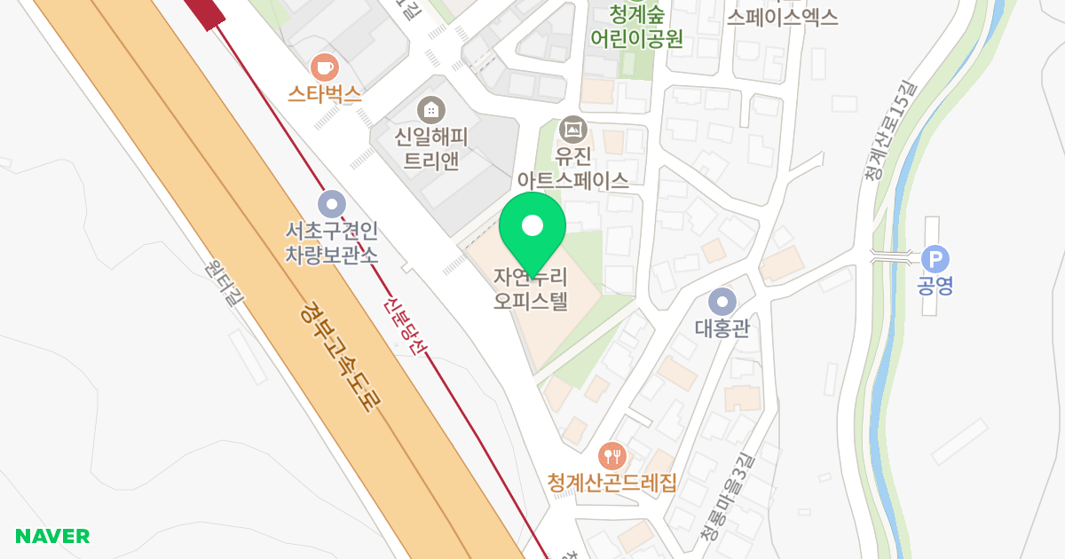 자연누리 오피스텔 위치 지도 - 서울특별시 서초구